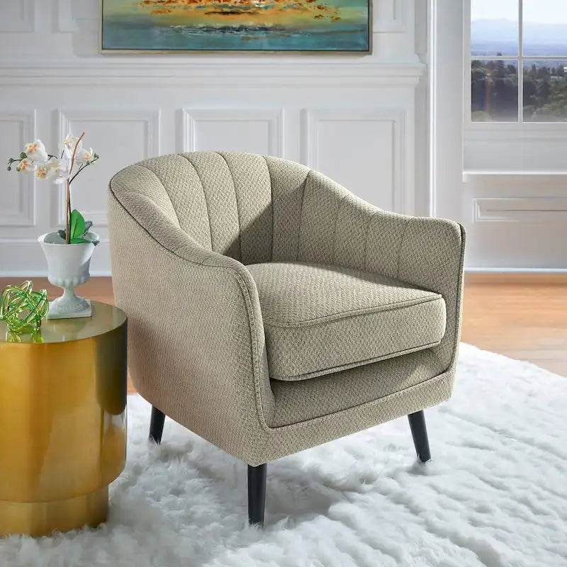 Neath Mid-Century Channel-Tufted Accent Chair with Removable Cushion Cover by  Classic