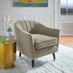 Neath Mid-Century Channel-Tufted Accent Chair with Removable Cushion Cover by  Classic