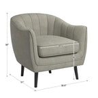 Neath Mid-Century Channel-Tufted Accent Chair with Removable Cushion Cover by  Classic
