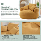 Circular wide living room fabric sofa, balcony homestay lazy sofa chair