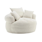 Circular wide living room fabric sofa, balcony homestay lazy sofa chair