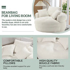 Circular wide living room fabric sofa, balcony homestay lazy sofa chair