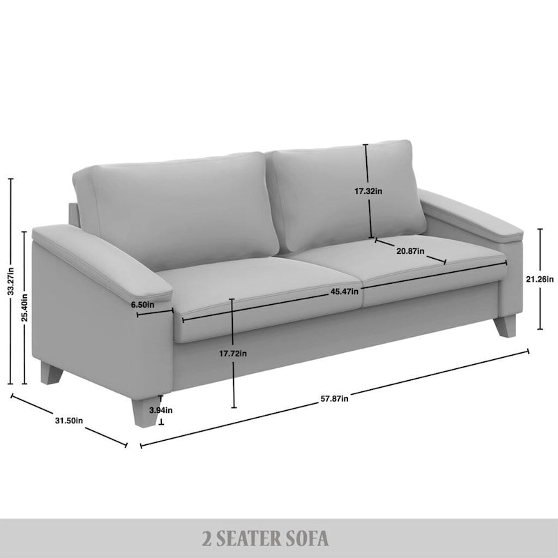 CraftPorch Simple Style Linen Upholstered Loveseat