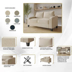CraftPorch Simple Style Linen Upholstered Loveseat