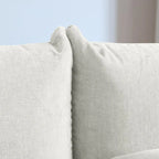 130.7 L-shape Chenille Modular Sofa Modern Sectional Semi-firm Sofa Couch with Ottoman