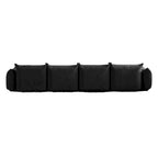 130.7 L-shape Chenille Modular Sofa Modern Sectional Semi-firm Sofa Couch with Ottoman