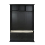 3-in-1 Design Hall Tree with 3 Hooks and Storage Bench - 47.24W x 70.9H x 15.74D