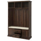 3-in-1 Design Hall Tree with 3 Hooks and Storage Bench - 47.24W x 70.9H x 15.74D