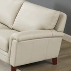 Hydeline Westcott Top Grain Leather Sofa Loveseat and Chair Set with Memory Foam and Springs