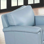 Hydeline Westcott Top Grain Leather Sofa Loveseat and Chair Set with Memory Foam and Springs