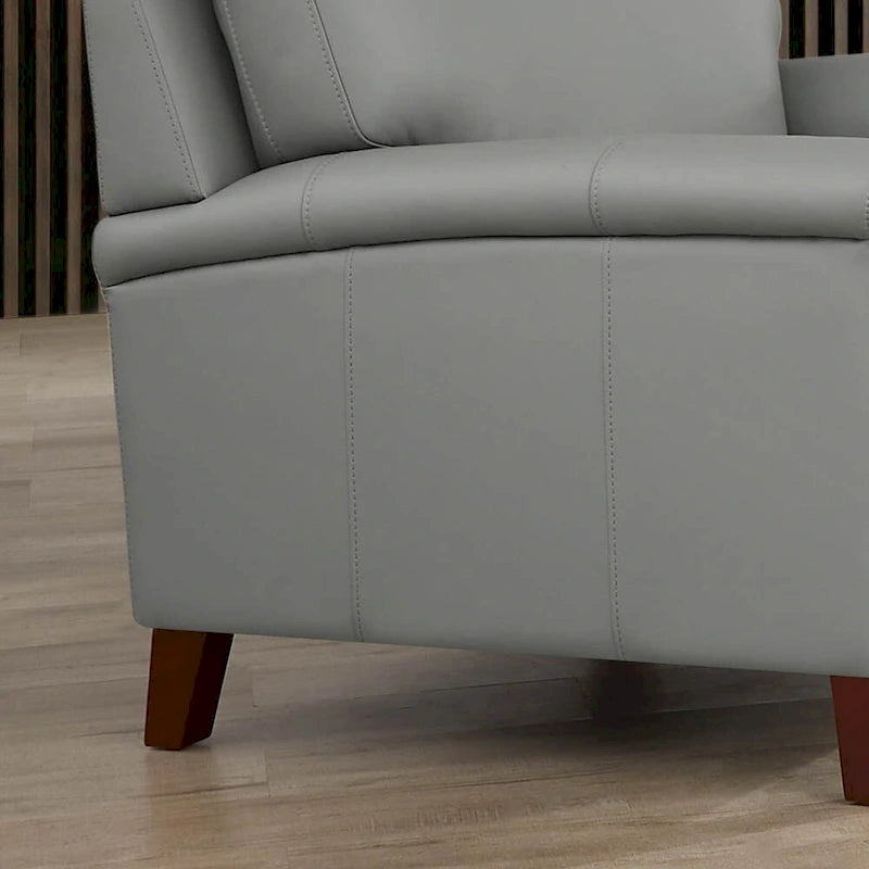 Hydeline Westcott Top Grain Leather Sofa Loveseat and Chair Set with Memory Foam and Springs