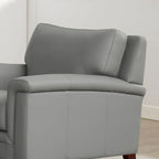 Hydeline Westcott Top Grain Leather Sofa Loveseat and Chair Set with Memory Foam and Springs