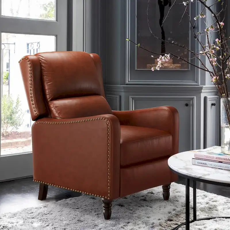 COZYMAN Genuine Leather Recliner Chair Comfortable Chairs for Living Room