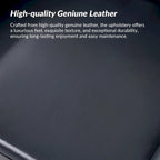 Burt Traditional Genuine Leather Accent Chair with Tufted Wing Back by HULALA HOME
