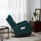 Upholstered Glider Rocking Chair with High Backrest