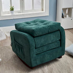 Upholstered Glider Rocking Chair with High Backrest
