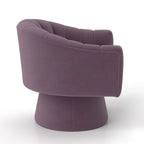 SEYNAR Modern Glam Velvet Upholstered Round Swivel Accent Arm Barrel Chair for Living Room Set of 2