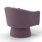 SEYNAR Modern Glam Velvet Upholstered Round Swivel Accent Arm Barrel Chair for Living Room Set of 2