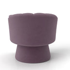 SEYNAR Modern Glam Velvet Upholstered Round Swivel Accent Arm Barrel Chair for Living Room Set of 2