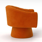 SEYNAR Modern Glam Velvet Upholstered Round Swivel Accent Arm Barrel Chair for Living Room Set of 2