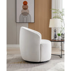 Swivel Accent Chair, Modern Round Vanity Chair for Living Room, Comfy Velvet Barrel Armchair, Small Single Sofa