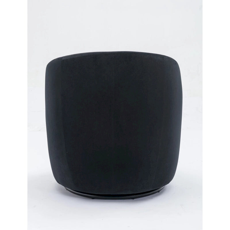 Swivel Accent Chair, Modern Round Vanity Chair for Living Room, Comfy Velvet Barrel Armchair, Small Single Sofa