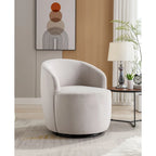 Swivel Accent Chair, Modern Round Vanity Chair for Living Room, Comfy Velvet Barrel Armchair, Small Single Sofa