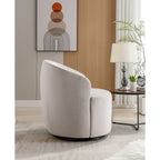 Swivel Accent Chair, Modern Round Vanity Chair for Living Room, Comfy Velvet Barrel Armchair, Small Single Sofa