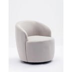 Swivel Accent Chair, Modern Round Vanity Chair for Living Room, Comfy Velvet Barrel Armchair, Small Single Sofa