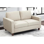 US Pride Furniture Miles Mid Century Modern Loveseat 2 Seater Sofa Couch with Reversible Back Pillows Large