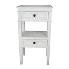 Modern Designs Middle Shelf Wooden Side Table with Two Drawers