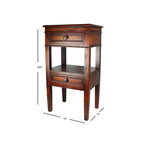 Modern Designs Middle Shelf Wooden Side Table with Two Drawers