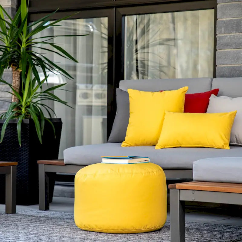 Gouchee Home Soleil Indoor/ Outdoor Ottoman Pouf