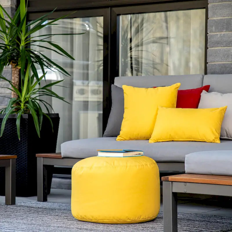 Gouchee Home Soleil Indoor/ Outdoor Ottoman Pouf