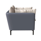 Luxify Modern Single-Seater Sofa in Upholstered PU Leather with Metal Legs for Living Room Accent Chair