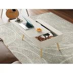 Elevatelux Rectangle Lift Top Square Coffee Table With Storage 37 x 23.5