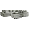 Lindyn Fog 5-Piece Sectional with Ottoman - 133 W x 133 D x 38 H