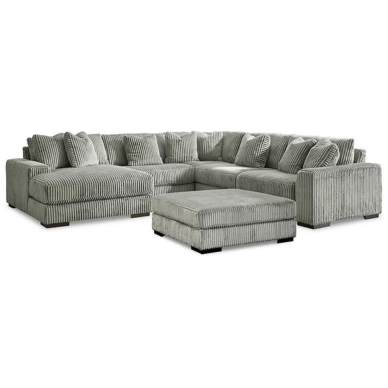 Lindyn Fog 5-Piece Sectional with Ottoman - 133 W x 133 D x 38 H