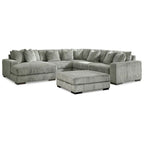  Lindyn Fog 5-Piece Sectional with Ottoman - 133 W x 133 D x 38 H