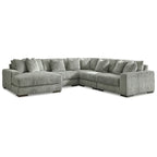 Lindyn Fog 5-Piece Sectional with Ottoman - 133 W x 133 D x 38 H