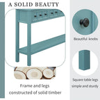 Nestfair Rustic Entryway Console Table with Drawers and Bottom Shelf