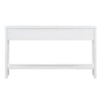 Nestfair Rustic Entryway Console Table with Drawers and Bottom Shelf
