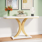 40 Inches Narrow Industrial Console Sofa Table for Entryway