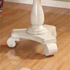 Round Wood Pedestal Side Table