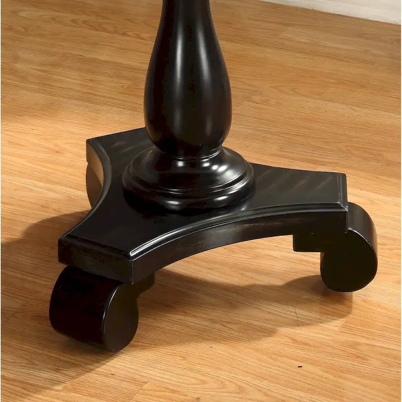 Round Wood Pedestal Side Table