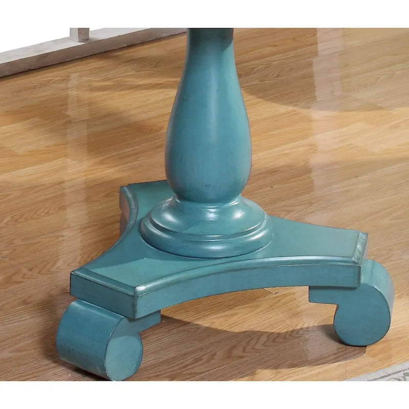 Round Wood Pedestal Side Table