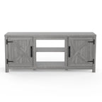58 Farmhouse Barn Door Entryway Storage Console Table TV Stand - 58 inches in width