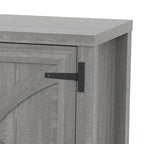 58 Farmhouse Barn Door Entryway Storage Console Table TV Stand - 58 inches in width