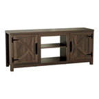 58 Farmhouse Barn Door Entryway Storage Console Table TV Stand - 58 inches in width