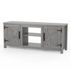 58 Farmhouse Barn Door Entryway Storage Console Table TV Stand - 58 inches in width